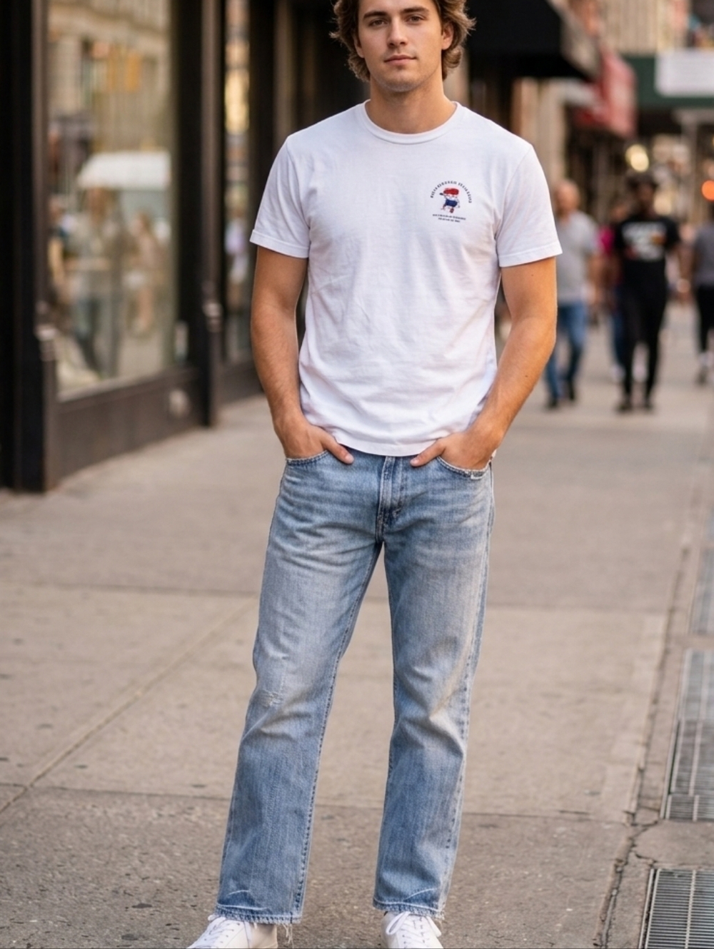 American Eagle Outfitters Mens Relaxed Straight Distressed Mens Jeans Size 33x30